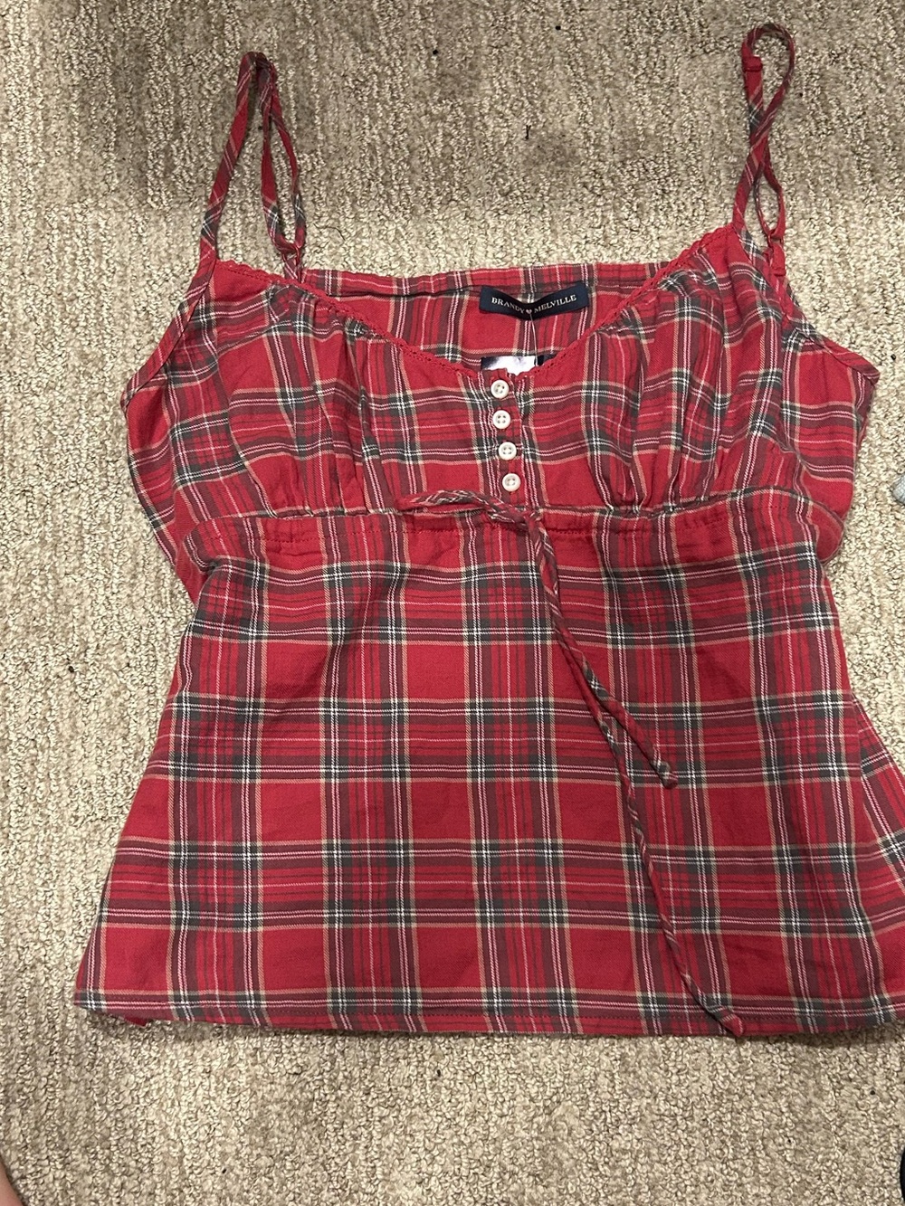 brandy melville plaid top!